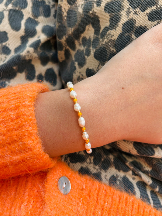 Armband Pearly Oranje